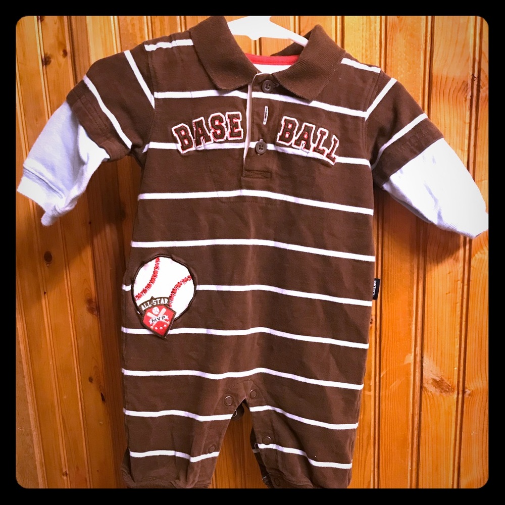 3 month baseball onsie